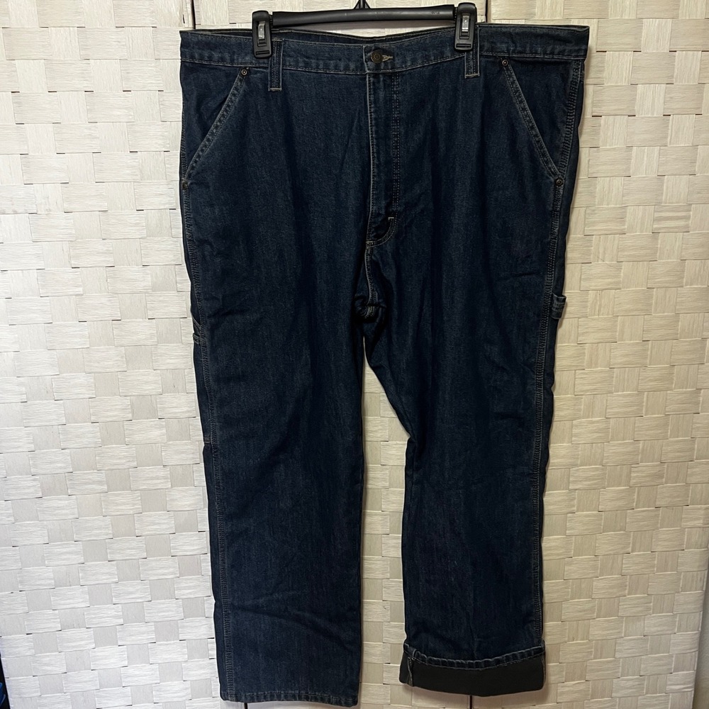 Wrangler‎ Carpenter Jeans Fleece Lined Relaxed Fit Premium Denim 42x30